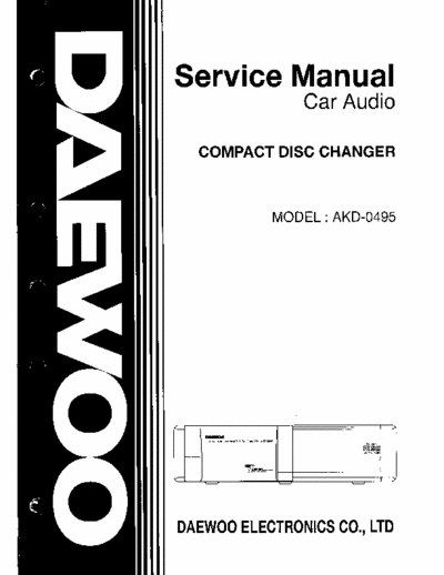 Daewoo AKD0495 DAEWOO AKD0495 compact disk changer